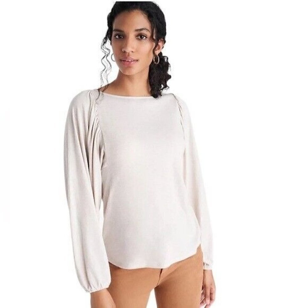 Ann Taylor Tan Batwing Sleeve Top Women’s Size XXS